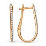 Купить золотые серьги с фианитами