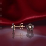 Ohrstecker mit Perlmutt . Rotgold