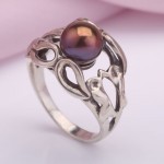 Silberring mit Perlen