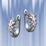 Cерьги из серебра 925º с фианитами