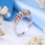 Серебряное кольцо "Оранжерея". Фианиты