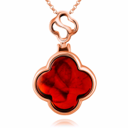 Vergoldeter Silberanhänger mit Bernstein