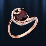  Russisches Goldschmuck Granat