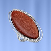 Ring mit Aventurin Silber 