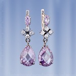 Ohrhaenger mit Amethyst. Silber 925°