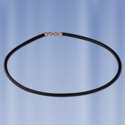  Schnuere Halskette Kautschuk & Gold