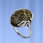 Ring mit Serpentin Silber 