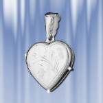 Медальон " Сердечко" для фото из серебра