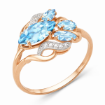 Золотое кольцо с топазом цена