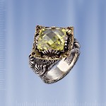  Ring mit Сhrysolite. Silber