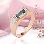 Herrenring Russisches Gold 585 in Deutschland Zirkonia