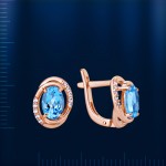 Ohrringe mit Topas & Fianiten. Rotgold