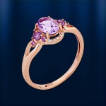  Russisches Goldschmuck Amethyst 