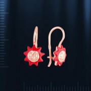 Goldohrringe mit Emaille 