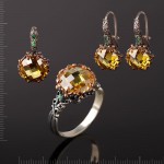  Silberset mit Citrin