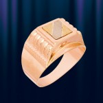 Золотой перстень печатка "Трёхцвет"