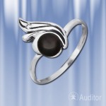 Кольцо "Черный Жемчуг" серебрянное