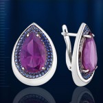 Ohrringe mit Amethyst nano & Saphire nano