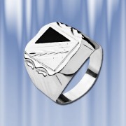 Мужское кольцо-печатка , серебро 925