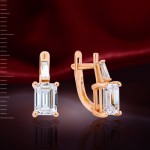 Cерьги с фианитами Swarovski® Русское Золото