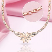 Goldcollier aus Rotgold/Weissgold 585°