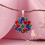 Подвески из серебра 925 пробы Фианиты
