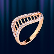 Золотое кольцо с цирконам Русское золото
