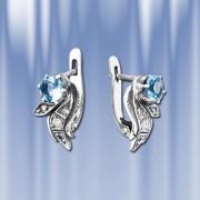 Ohrringe aus 925er Silber mit Aquamarine