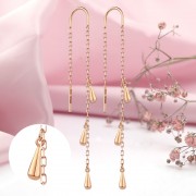 Rotgoldohrhaenger zum Durchziehen