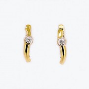 Миниатюрные casual сережки с бриллиантами