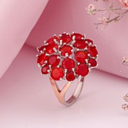 Купить серебряное кольцо с золотом в Германии Фианиты