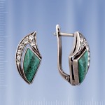  Bijouterie Ohrringer mit Malahit