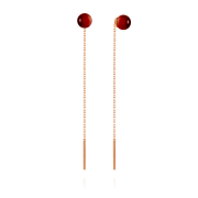 Vergoldete Silberohrhaenger zum Durchziehen. Bernstein