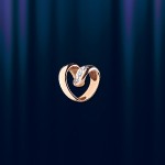 Anhaenger mit Brillant. Rotgold