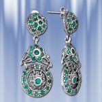 Ohrstecker aus Silber 925 mit Smaragd