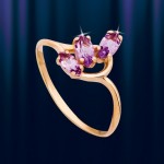 Russischer Goldring mit Amethyst