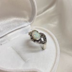 Silberring mit Opal & Markasit