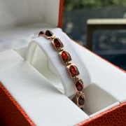 Vergoldetes Silberarmband 925 mit Bernstein