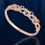 Goldring mit Brillanten. Bicolor