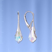 Серебряные серьги с кристаллами Swarovski®