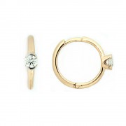 Creolen aus 14-karätigem Roségold mit Diamanten