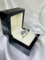 Серебряное кольцо "Синева". Шпинель