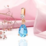 Подвеска с бриллиантом и топазом