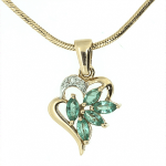 Goldanhänger mit Smaragden und Diamanten