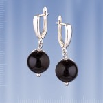 Ohrringe aus Silber mit Onyx