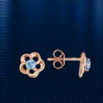 Ohrstecker russisches Gold & Topas