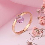 SOKOLOV Goldring mit Amethyst aus 585er Rotgold