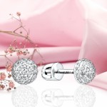 Серьги из белого золота с бриллиантами