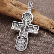 Православный крест серебряный двухсторонний
