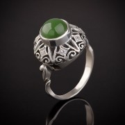 Ring mit Nephrit Silber 